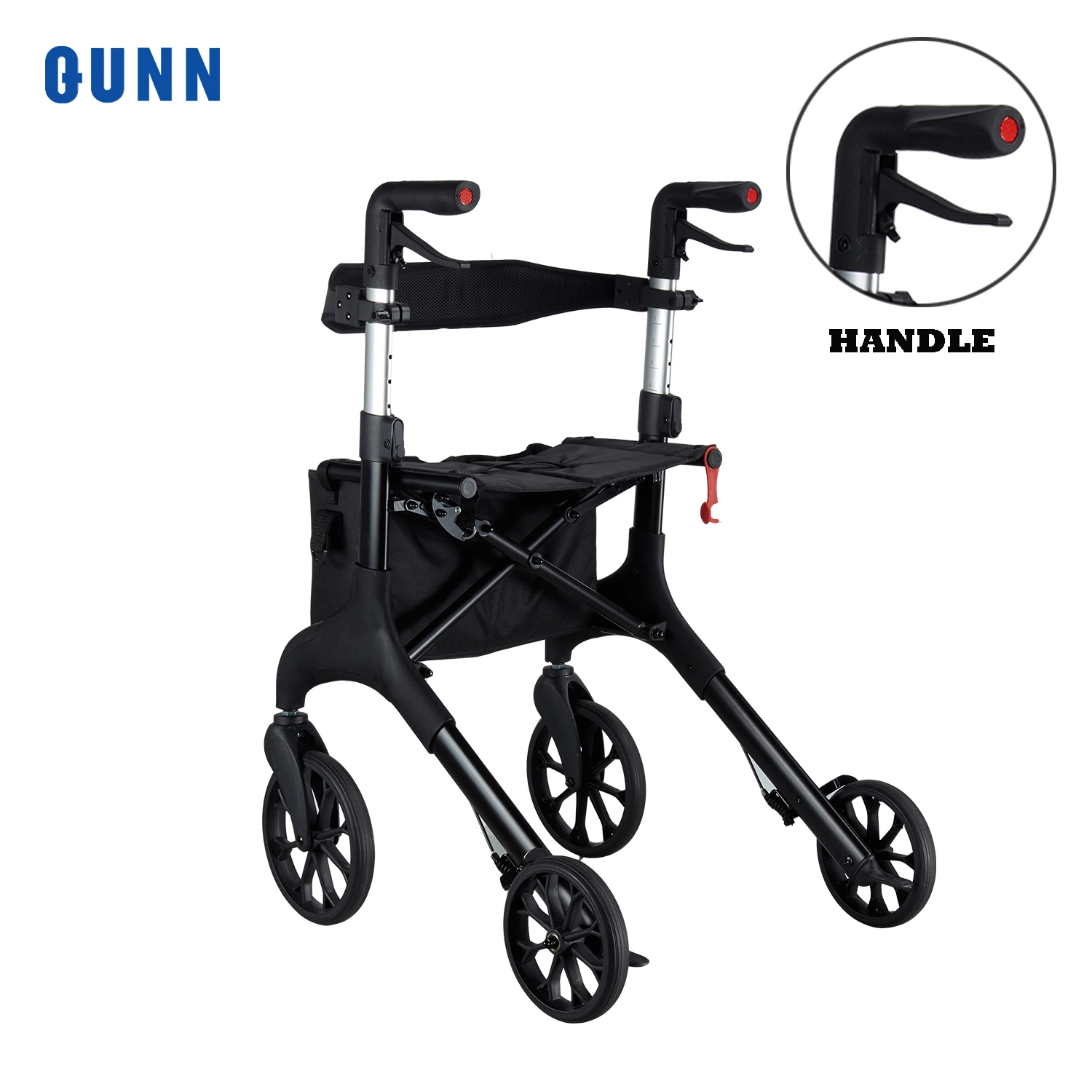 Outdoor Walker Faltbarer leichter Walker Rollator aus Aluminium mit Sitz