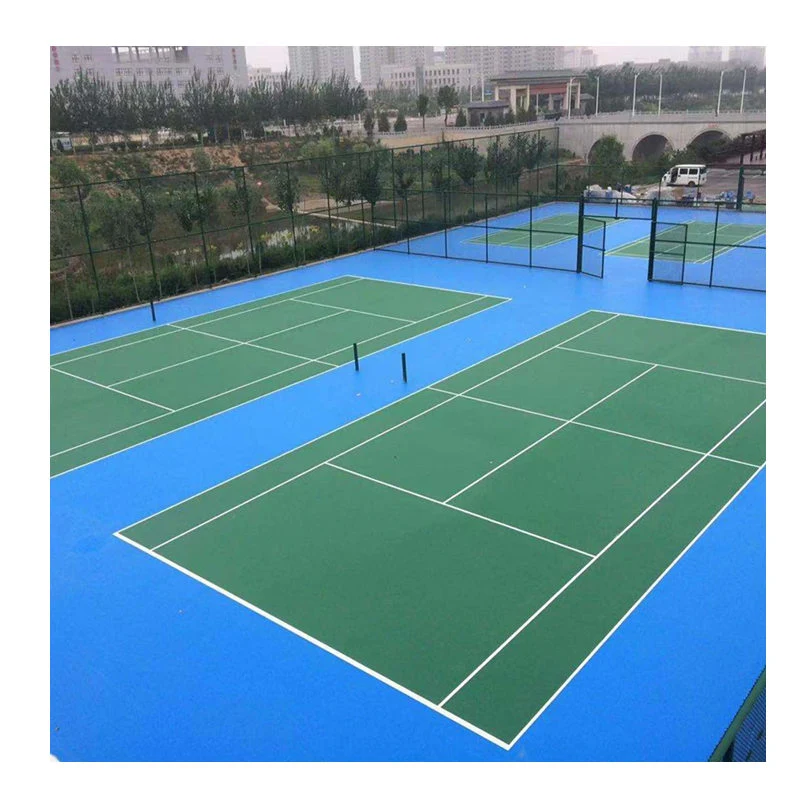 Indoor/Outdoor Sports Court Equipment Tennis/Basketball/Soccer Court Flooring Silicon PU Tennis Courts