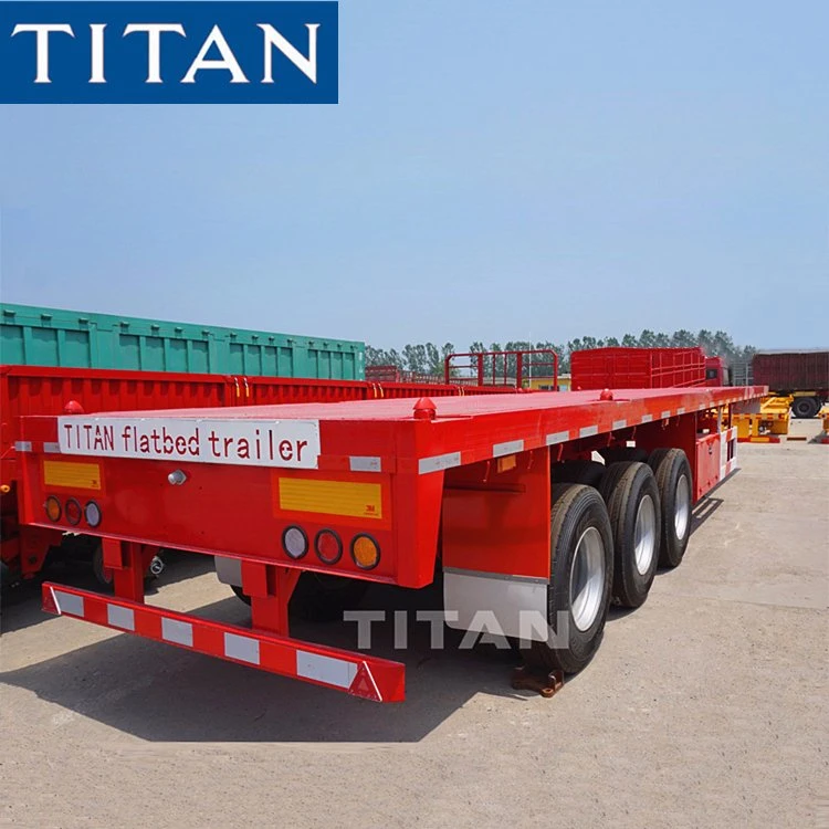 Titan Contenedor 20/40/Utilidad/carga de la plataforma/plana/lateral/valla de cama plana Camión Tractor remolque semi