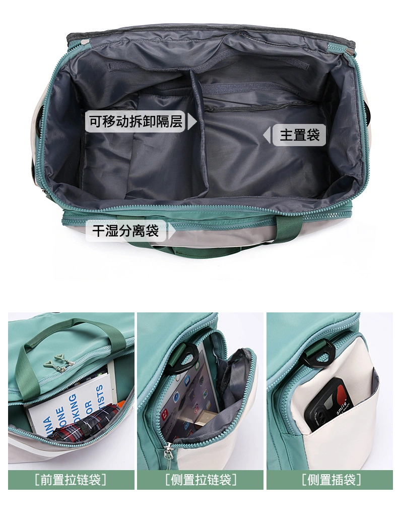 Wholesale/Supplier Fashion Large Capacity Folding Polyester Duffle Bag Outdoor Lightweight Waterproof Woman Gym Yoga Waterproof Travel Backpack Large Capacity Sports Bag