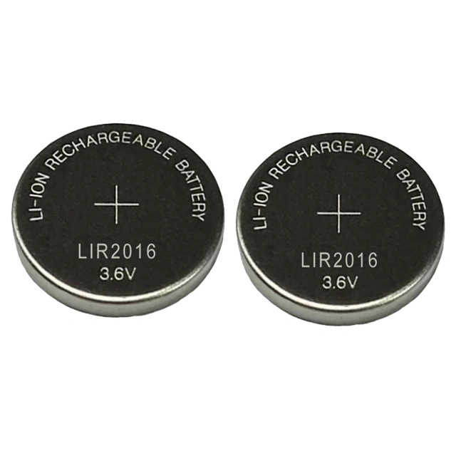 Tcbest OEM Accepted 3.6V 3.7V Rechargeable Lithium Ion Battery Coin Button Cell Battery Lir2016 2016 Lir2032