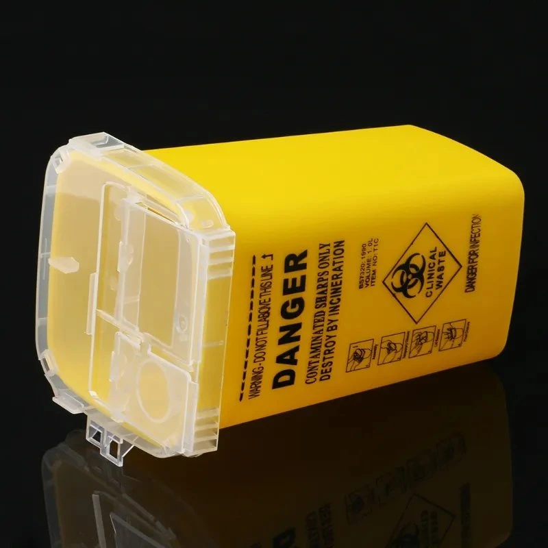 Disposal Personal Disposable Medical Plastic 1L 3L Biohazard Waste Sharps Bin Containers Box and China Supplier