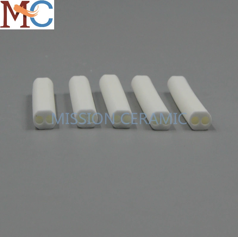 80% Purity Two Holes Alumina Ceramic Tube