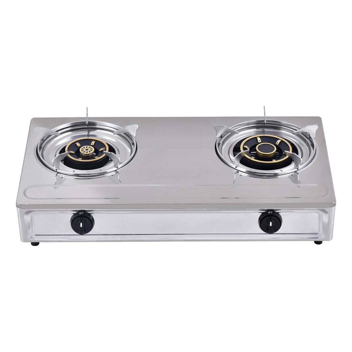 Stainless Steel Cast Iron Big Burner Double Gas Stove