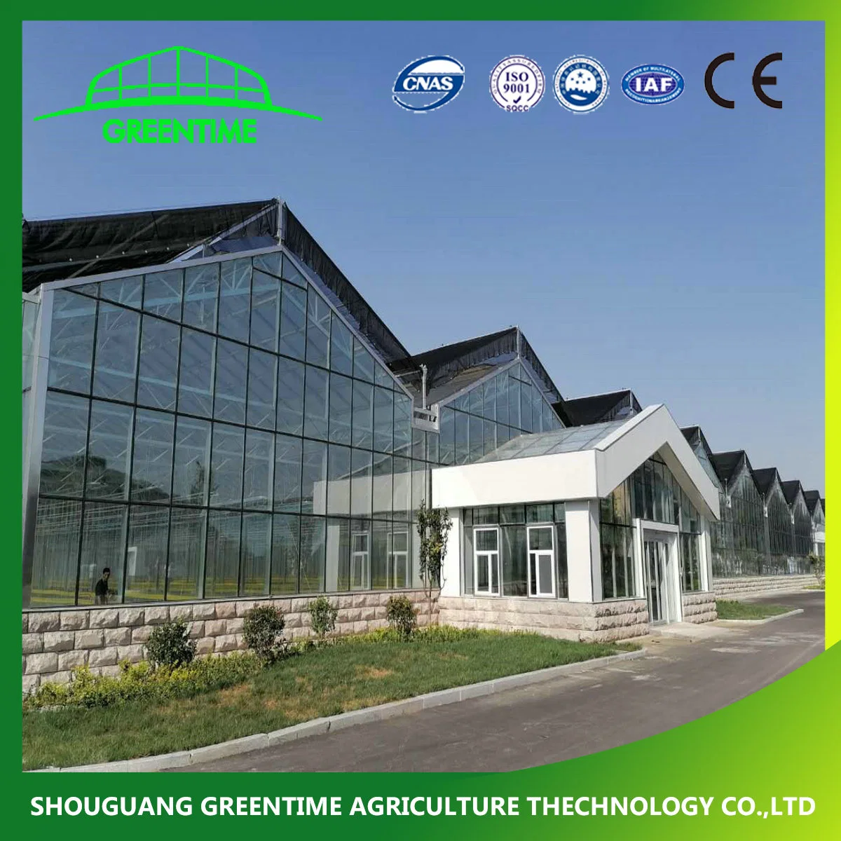 Competitive Venlo Type Galvanized Steel Structure Glass Greenhouse with Spraying System for Hydroponics/Strawberry/Vegetables/Flowers/Tomato/Cucumber