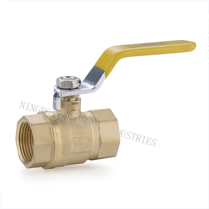 Iron Handle Gold Yellow Color Ball Valve Brass Valve Ball