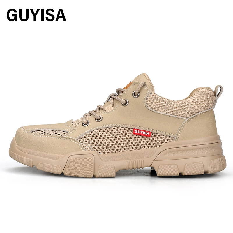 Guyisa Industrial Safety Shoe Men Construction Protective Security Work Shoe Steel Toe