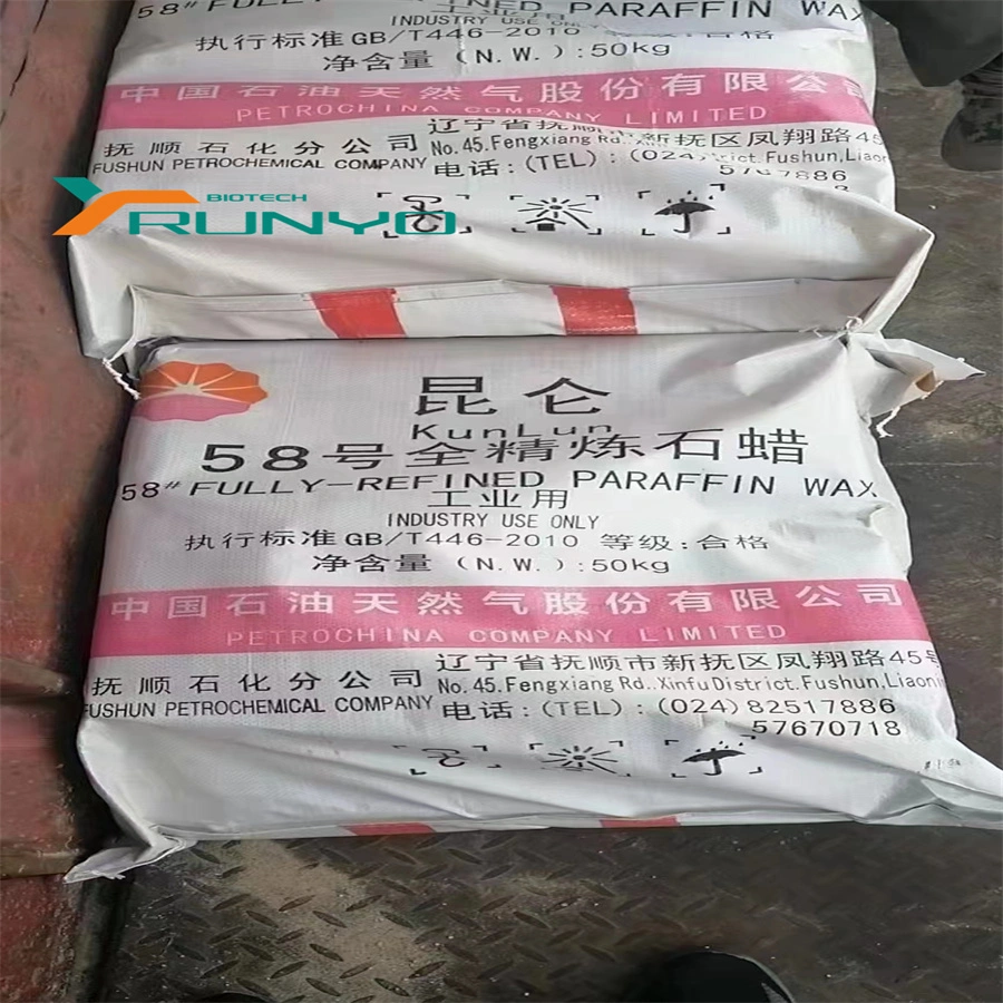 Large Manufacture Fully Refined Paraffin Wax Fr58 for Coating Sealing/Candle