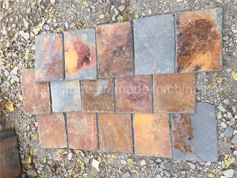 Natural Split Surface Rusty Culture Stone Slate for Flooring /Roof Tiles