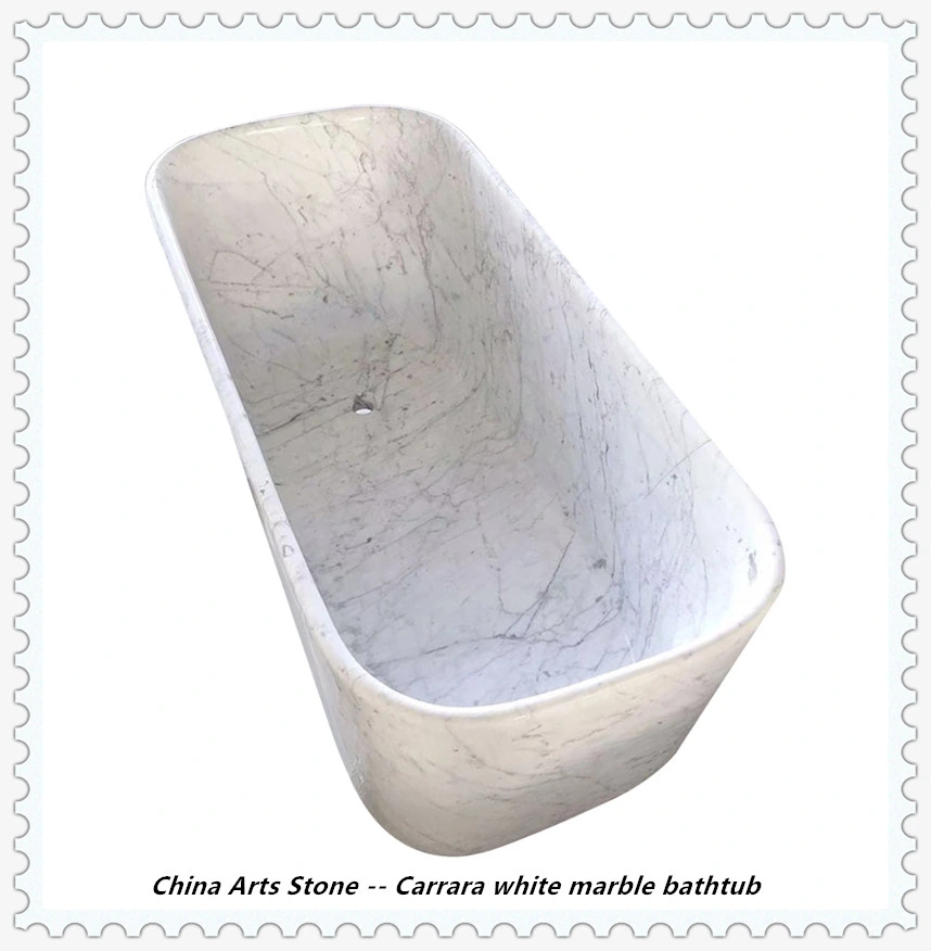 Nature Stone White Marble Bath Tub for Bathroom