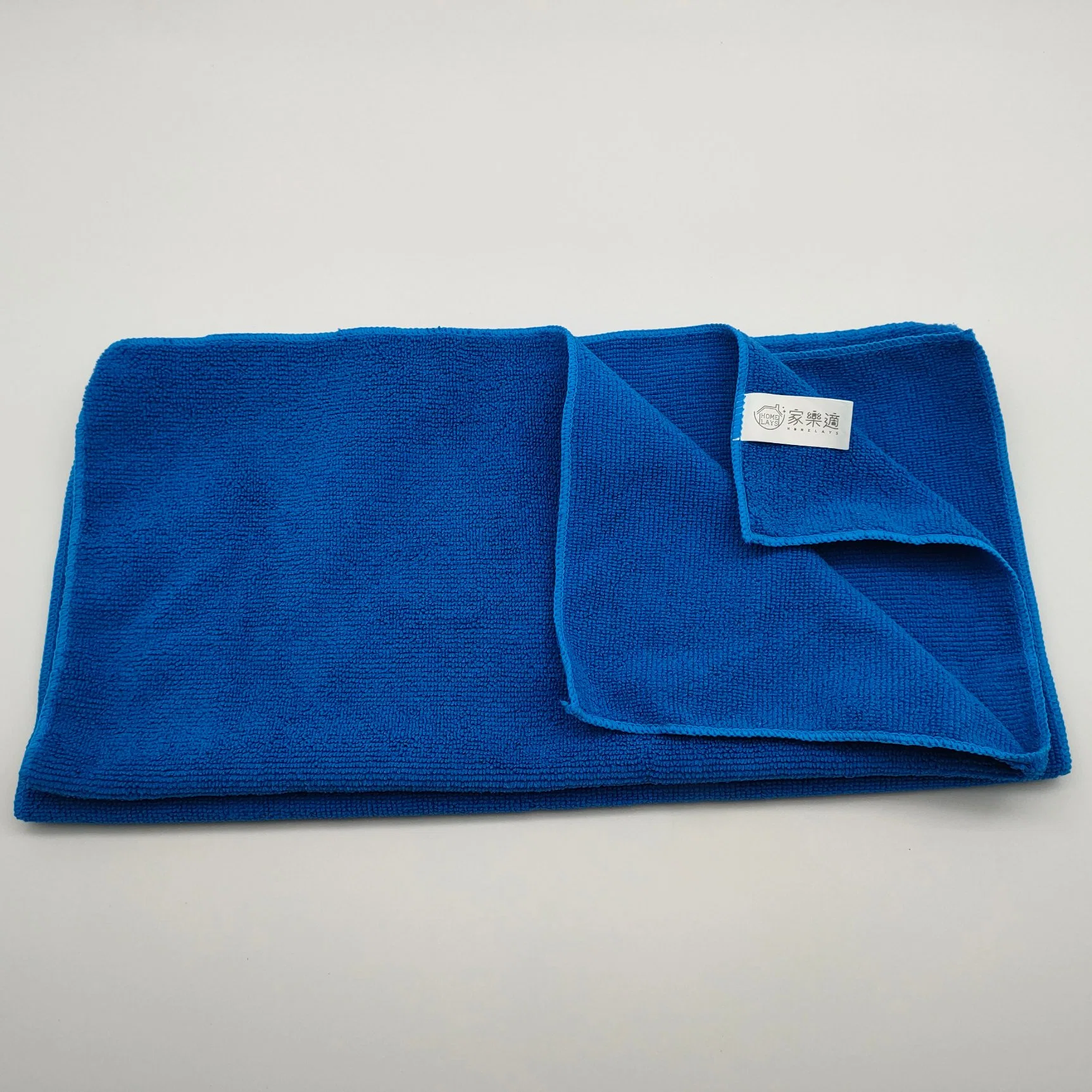 Blue Custom Size Microfiber Terry Cloth Cleaning Fabric for Home and Public Use