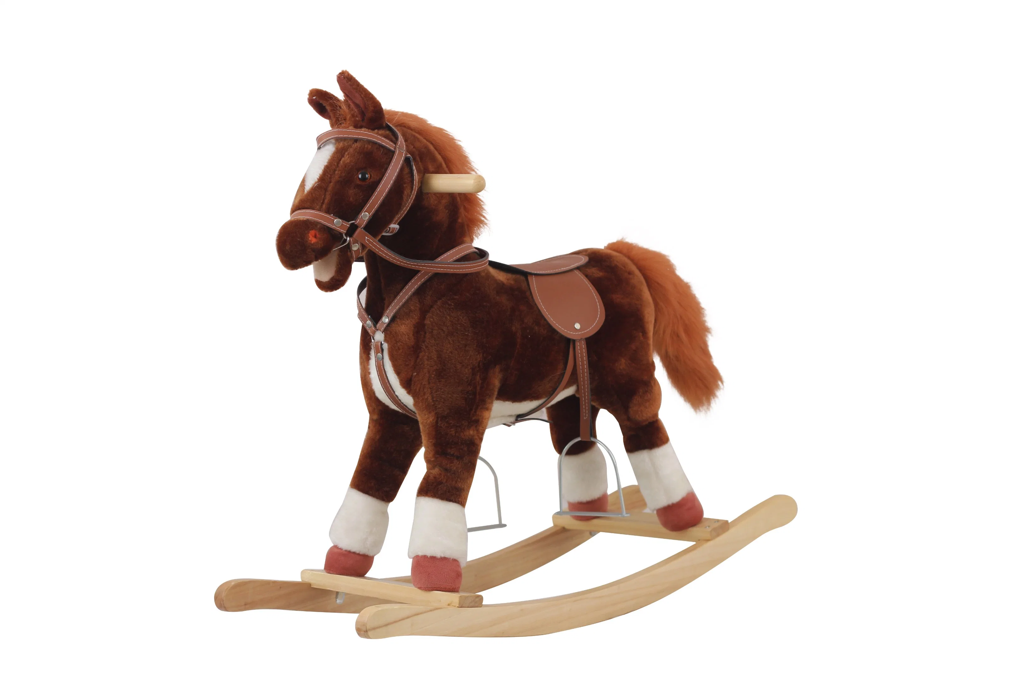 OEM ODM Whodale enfants bébé en bois Ride peluche bascule Jouets pour chevaux