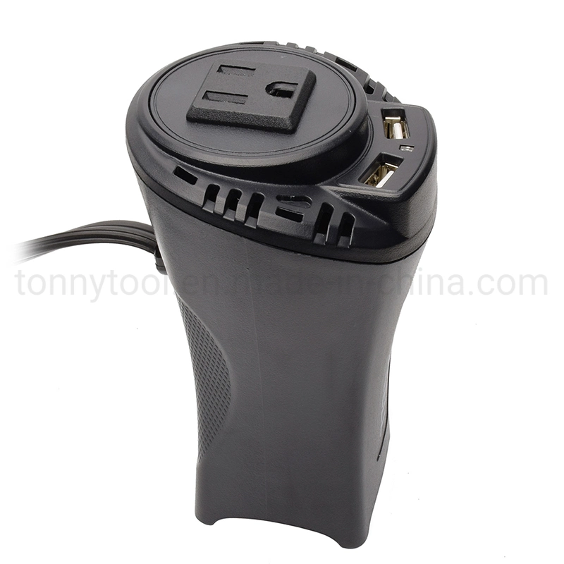 150watt Portable DC 12V to AC 110V 220V Car Power Inverter Cup Shape Dual USB Battery Car Charger