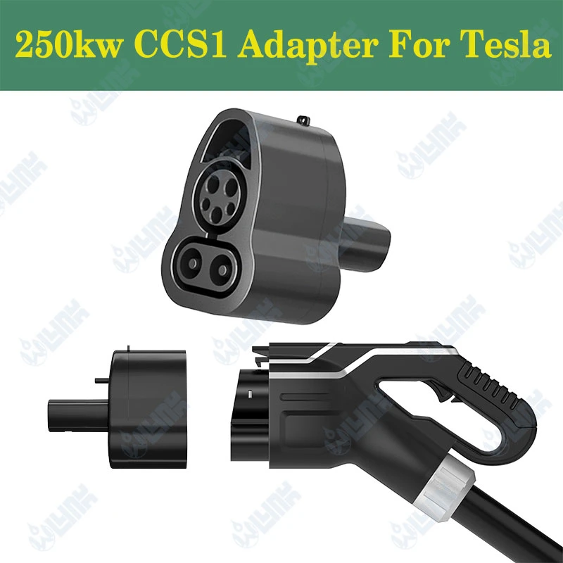 250AMP Super Fast DC Charging Adapter, CCS Combo1 Charging Adapter Kit Come with Portable Silicone Case Compatible with Tpc