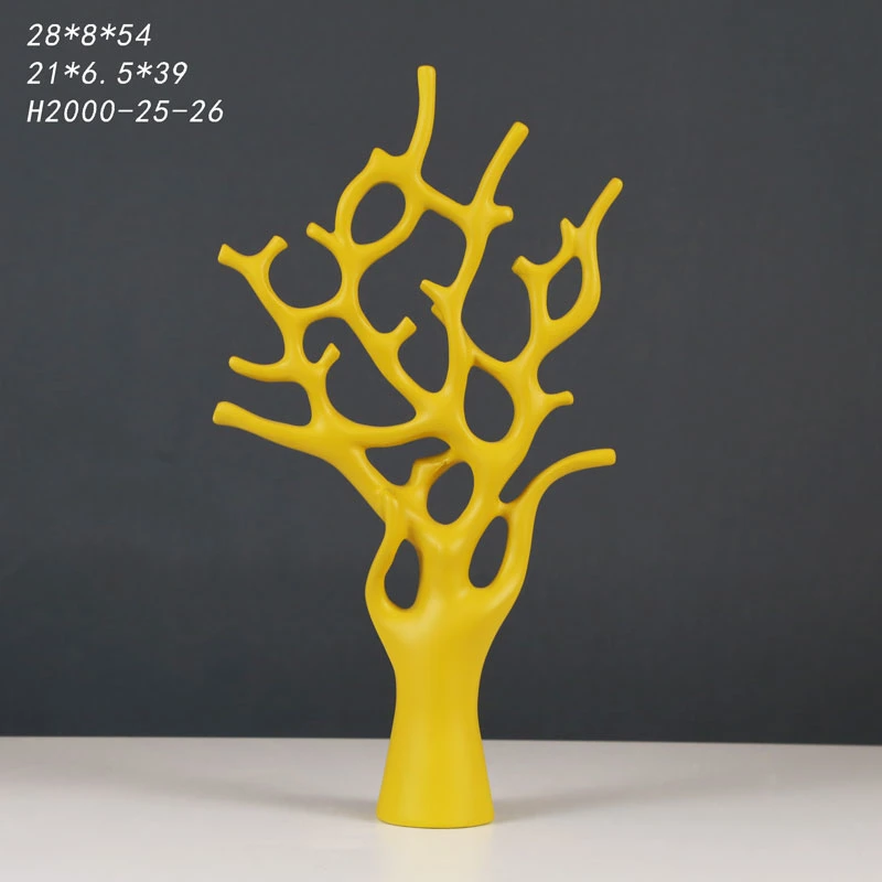 Six Colors Coral Polyresin Decoration Table Display Figuriens