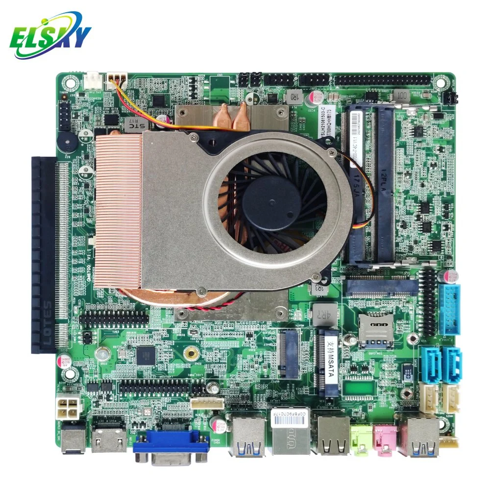 Placa-mãe Mini-ITX fina Elsky 170 * 170 mm Hot Sale com CPU 6 Geração Core Skylake I3-6100h Dual HD_mi e EDP