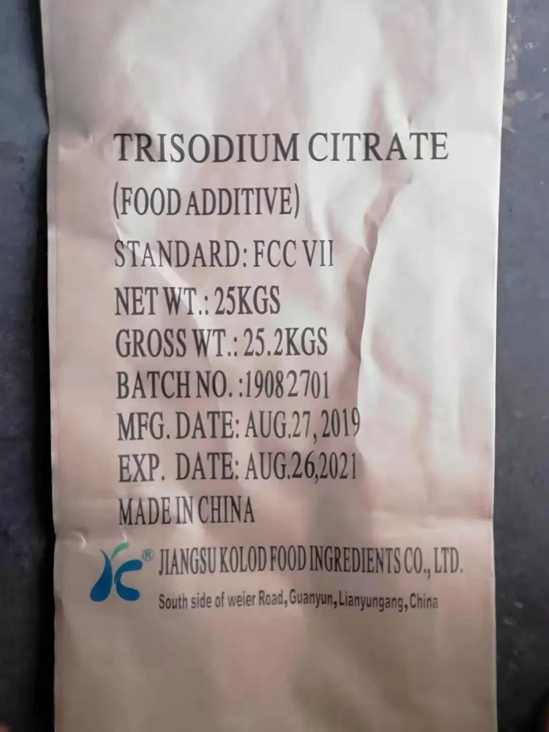 Utilisation de Sodium Citrate Bp, USP FCC dans les boissons.