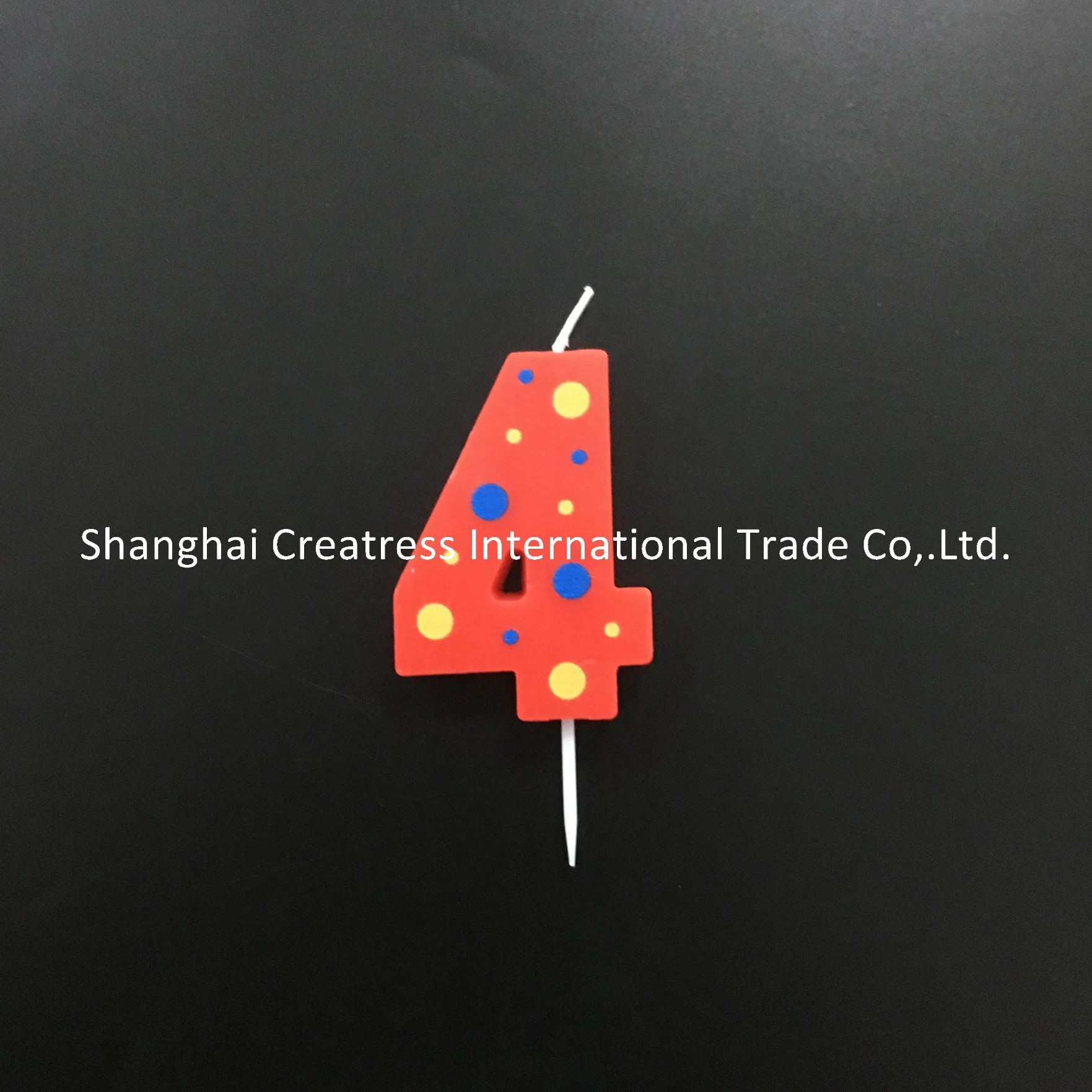 2017 Wholesale/Supplier Orange Circle DOT Cute Shaped Number 2 Candle