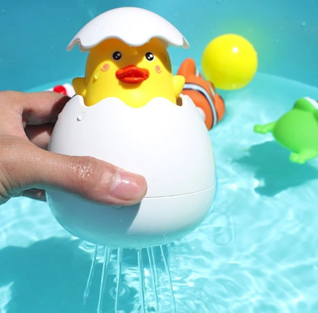 Bathroom Floating Animal Egg Baby Bath Spraying Water Shower Toy