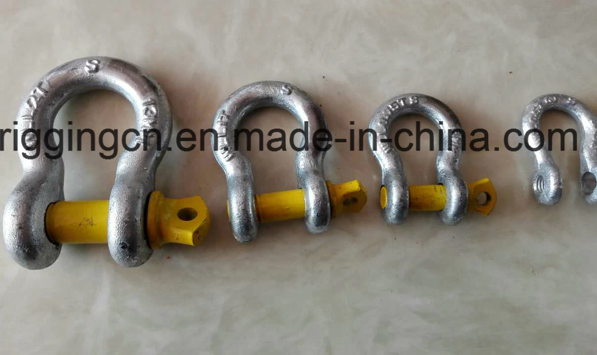 Dee Anchor Shackle for Industrial with Yellow safety Pin in Grade S