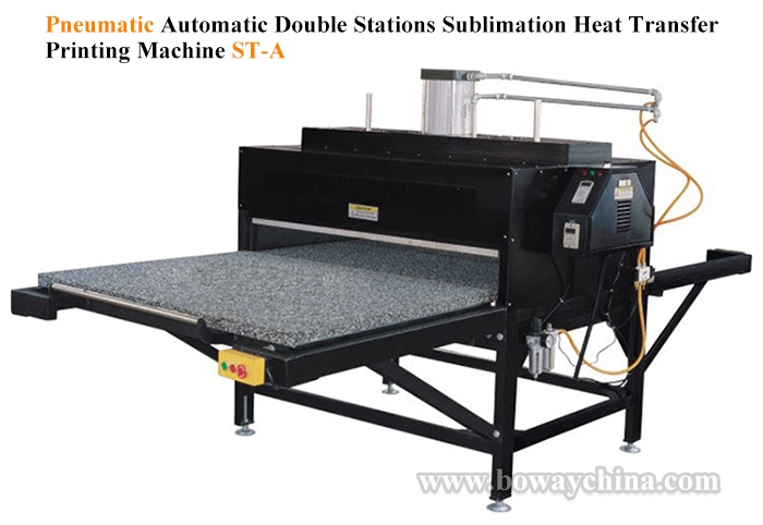 Large Format Dual Stations Automatic Pneumatic Sublimation Printer T-Shirt Heat Transfers