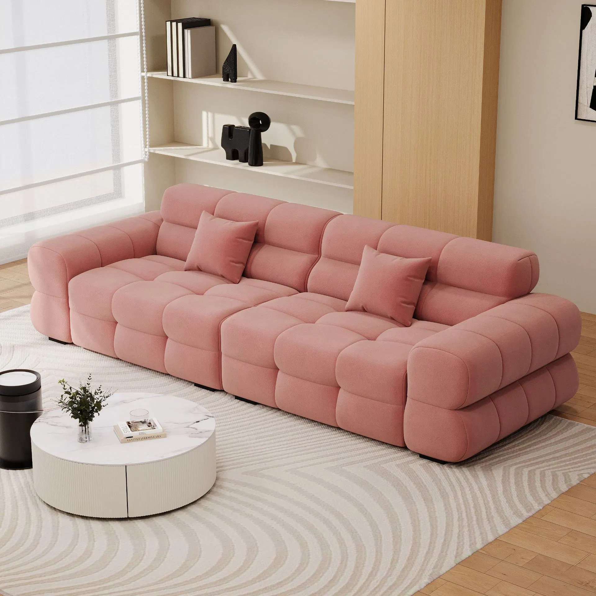 Роскошный Simplish Modern Design Velvet Fabric Sofa Couch Set for Дома или свадьбы