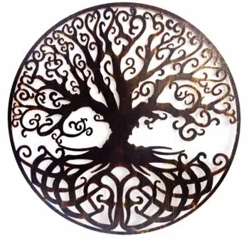 Laser Cut Black Metal Tree Wall Art Hangings Home Decor