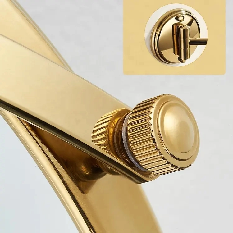 8 pulgadas de oro acabado de dos lados Swivel pared montado Magnificante Baño Espejo de maquillaje