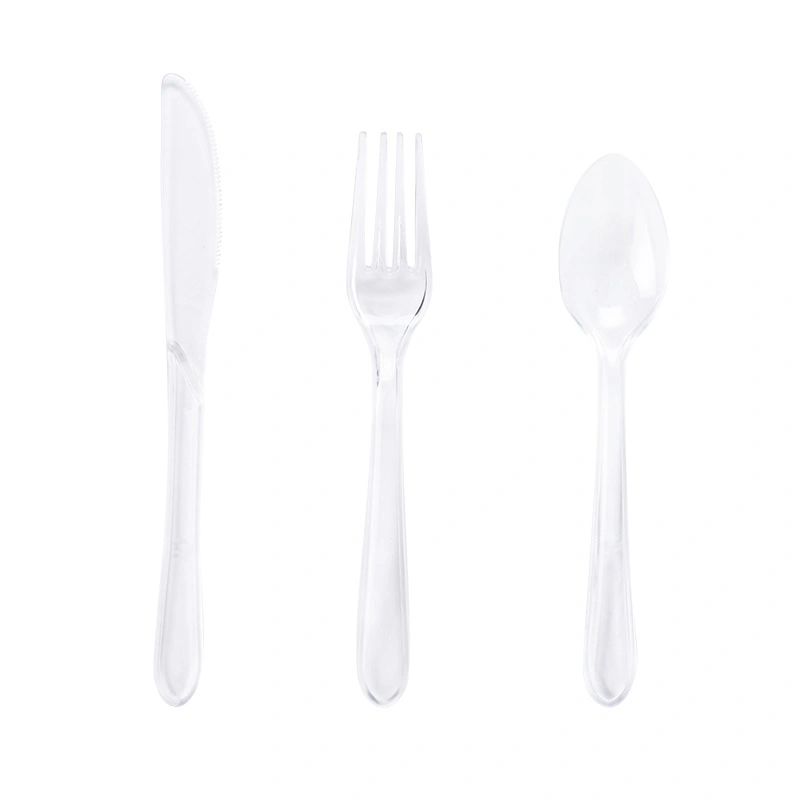 Discount Price Clear Heavy Duty Plastic Fancy Cutlery Elegant Disposable Forks