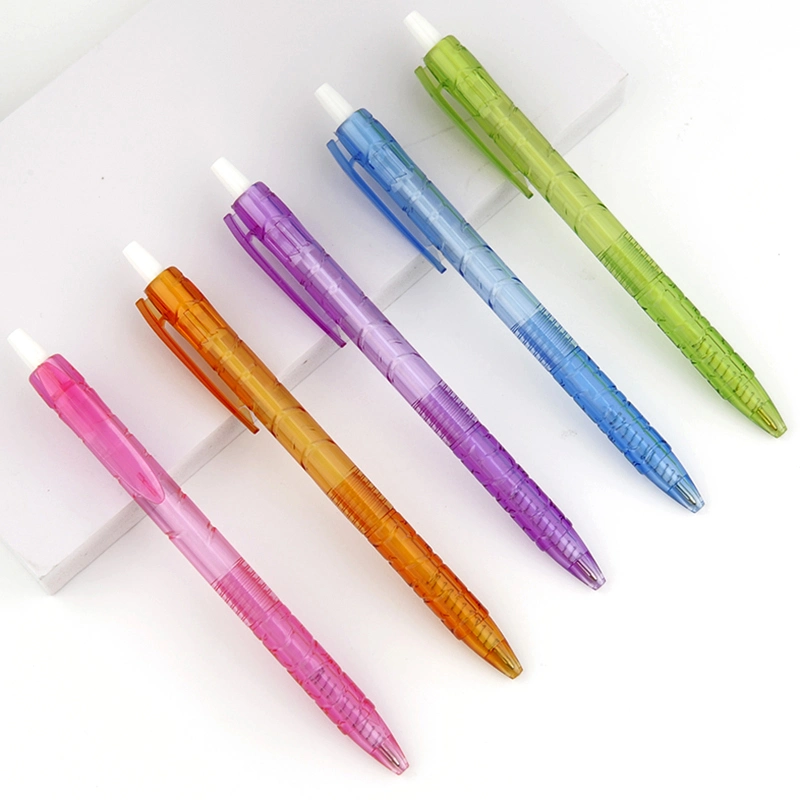 Simple Transparent Retractable Office Writing Promotional Eco Friendly Ballpoint Pen