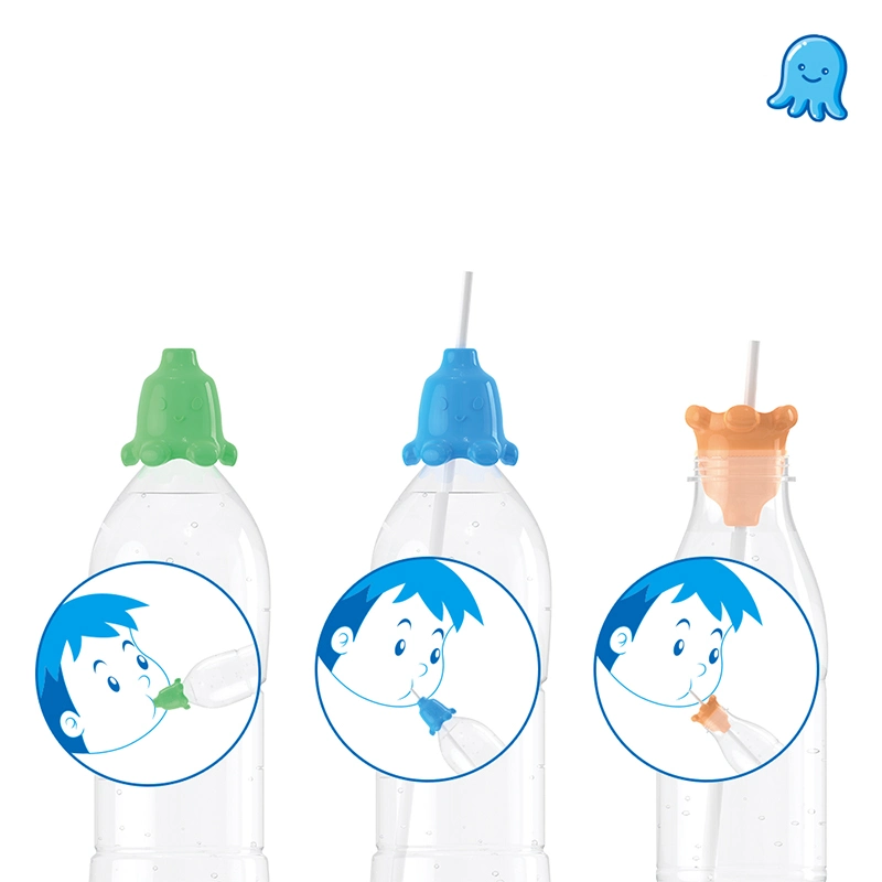 Octopus Design BPA Free Baby Drinking Water Bottle Lid with Straw