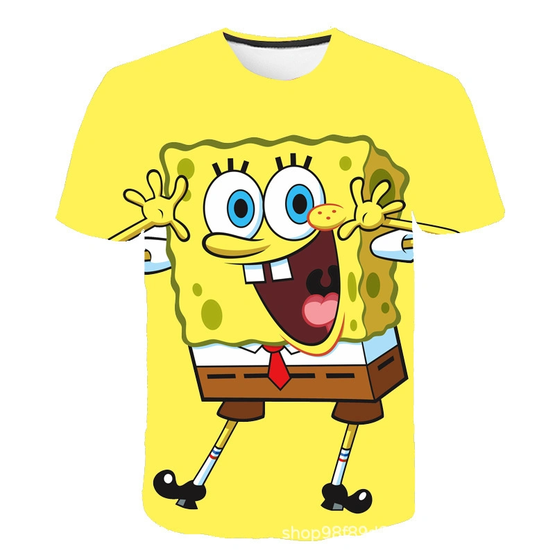 Factory Custom Fashion Soft T-Shirt Men's T Shirt Spongebob Unisex T-Shirt