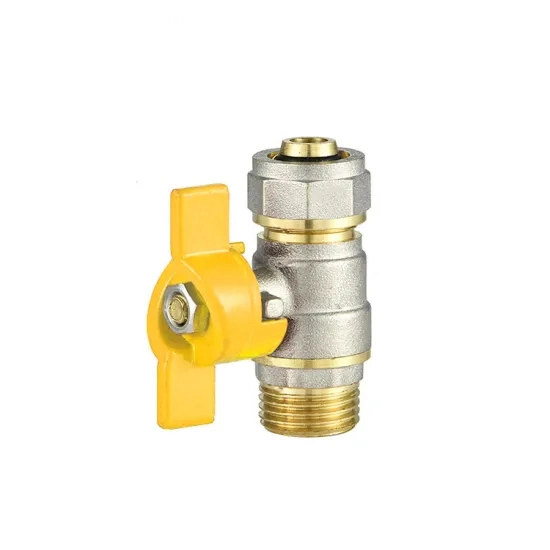 D&R Brass Fitting 16mm 20mm Pex Fitting Brass Gas Valve Gas Valve for Pex Pipe