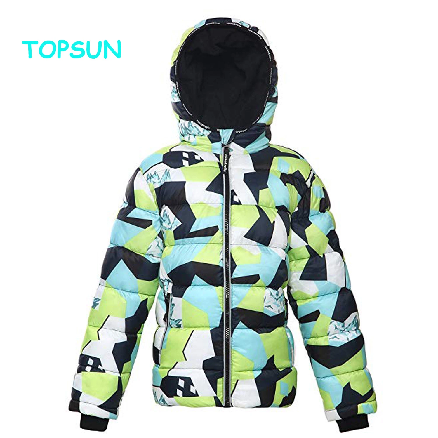 High-Quality Children Camo Down Jacket Unisex Comfortable Casual Winter Outdoor Clothes Apparel