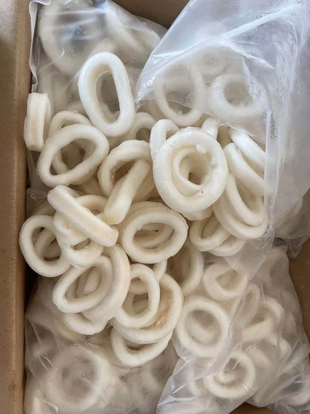 Marisco congelado IQF personalizados Mayoreo Venta caliente Squid/anillo de calamares con buen precio.