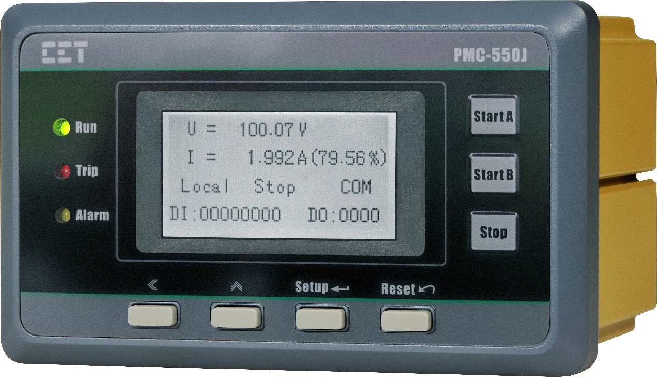 PMC-550J Control de la protección del motor de baja tensión PQ y control de armónicos con pantalla LCD RS-485 y extensa I/O.