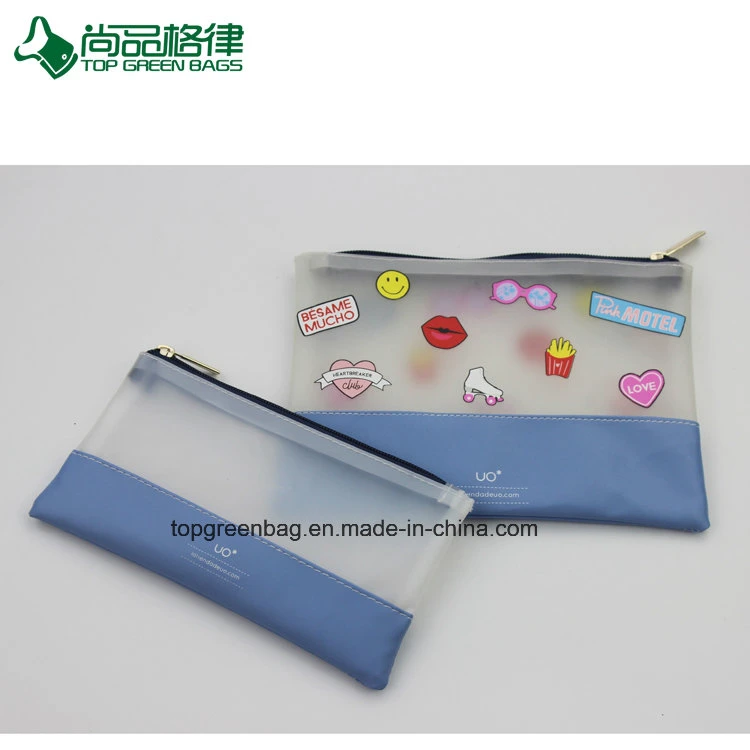 Cute Fashion Zipper Stationery Bag TPU Pencil Bag Pouch Bag