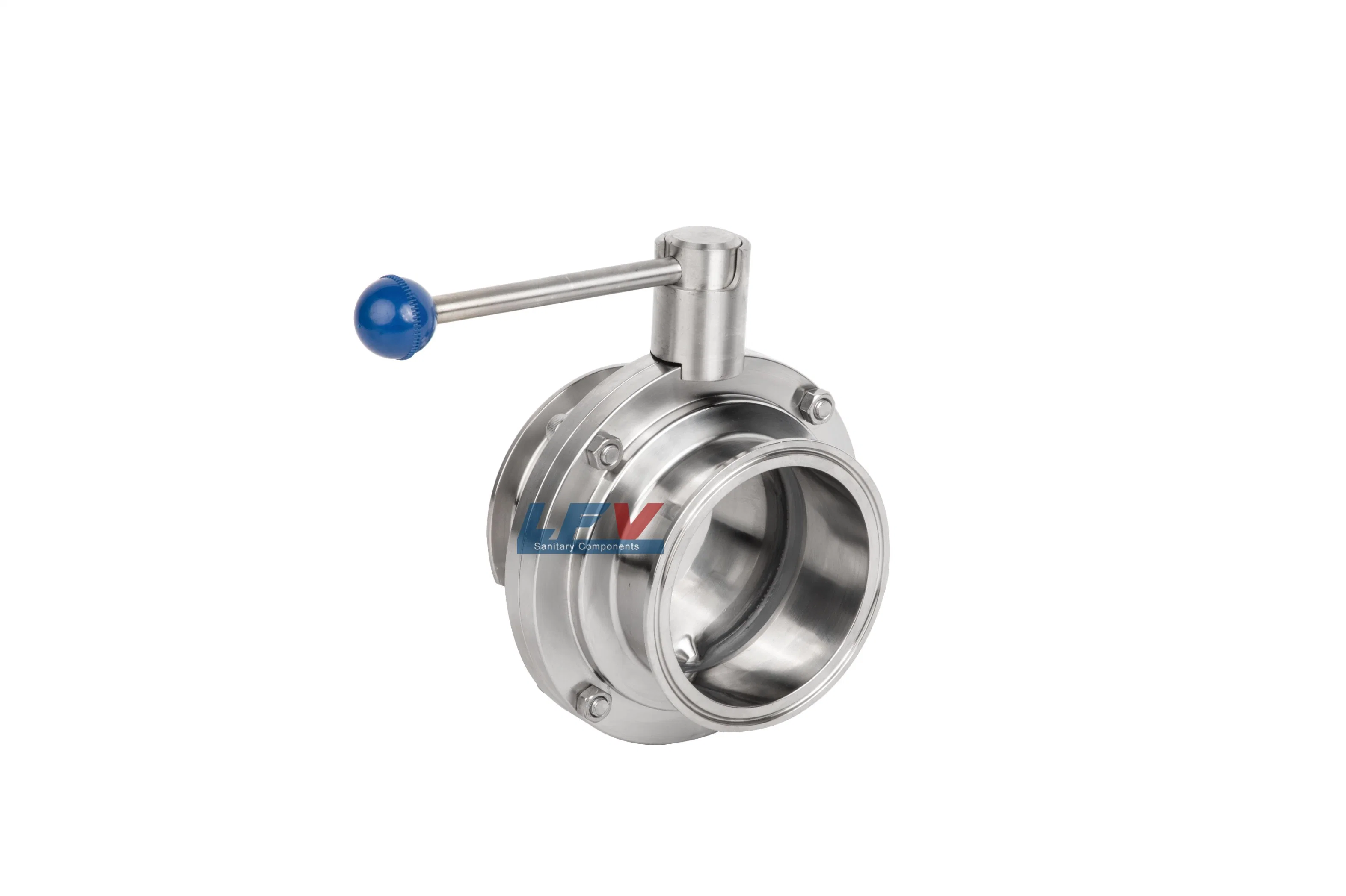 Stainless Steel Food Grade Hygienic Threading-Clamping Butterfly Valves