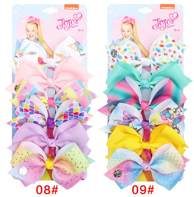 Wholesale/Supplier 5 Inches Various Colors Jojo Bow Hair Clip Children&prime; S Hairpin Set