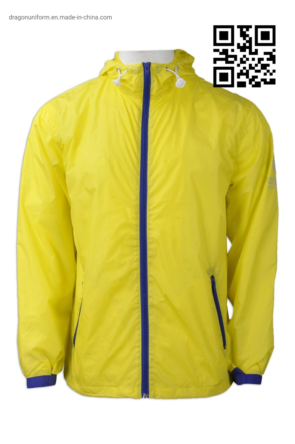 Personaliza o casaco Bomber dobrável Fashion Yellow Unixes Thin Packable