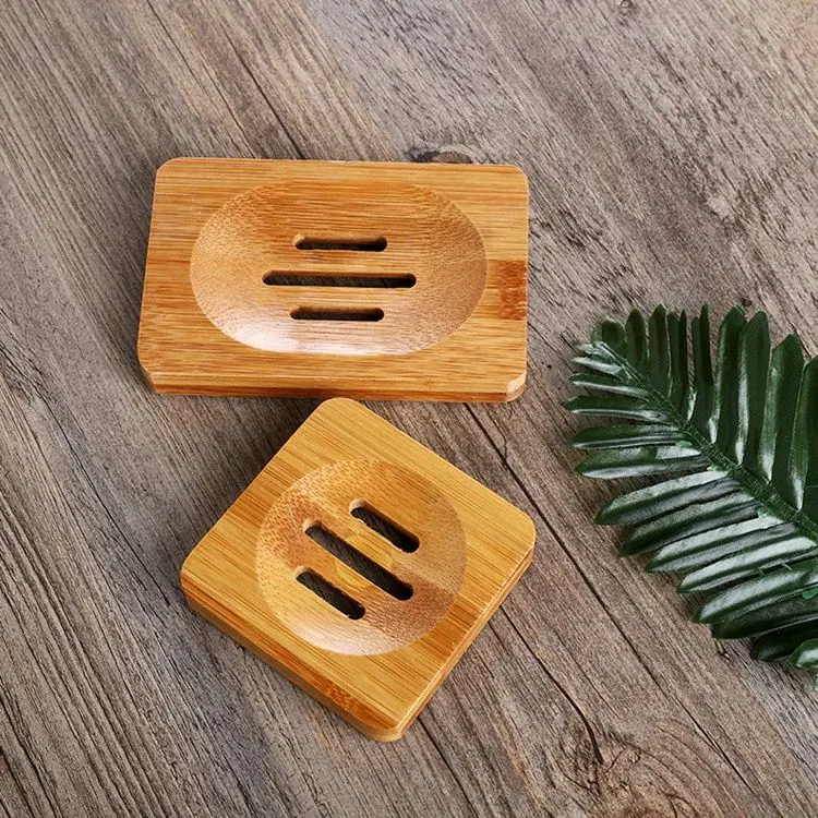 Natural Bamboo Soap Dish New Portable Bamboo Soap Dish