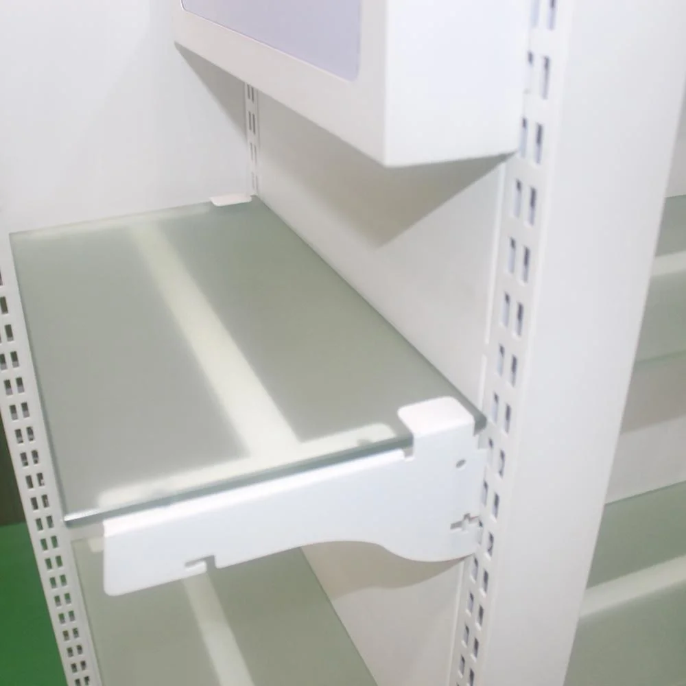 Retail Shelving Systems on All Sides with Glass Shelf