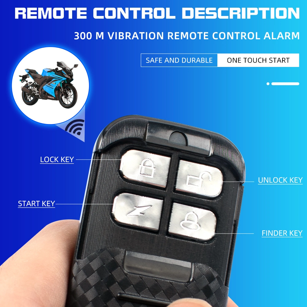 125dB Tweeter 2 Way Alarma Motos Remote Control Motorcycle Alarm