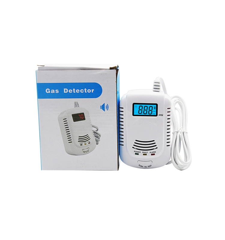 CE RoHS Gas Natural Doble (CH4) y monóxido de carbono Detector solo para Casa Blanca