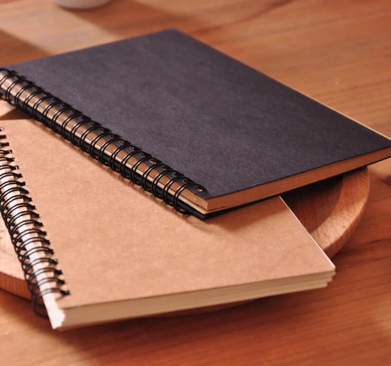 Custom Logo Hard Paper Cover Spiral Binding Notebook A4/A5/A6 Writing Diary Book