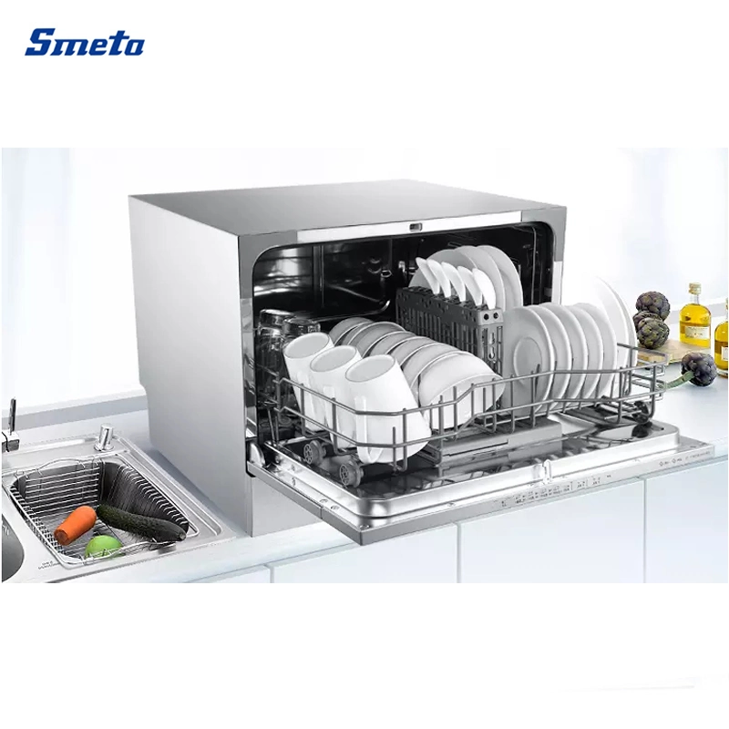 Smeta 6 Sets 8sets Cocina de Casa acero inoxidable automática Mesa Lavavajillas con programa 8