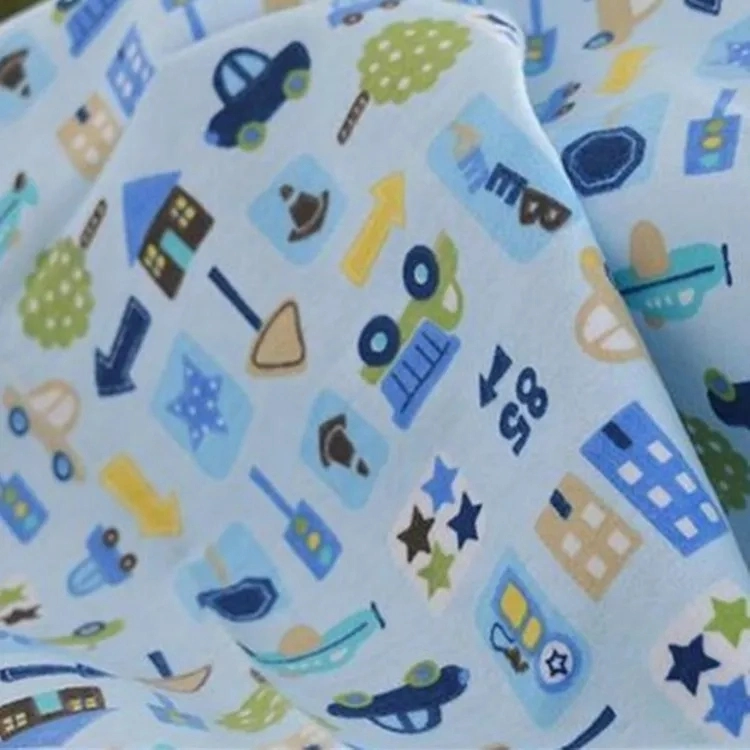 Custom Flannel Fabric Printing 100% Cotton for Bed Sheets and Nappies