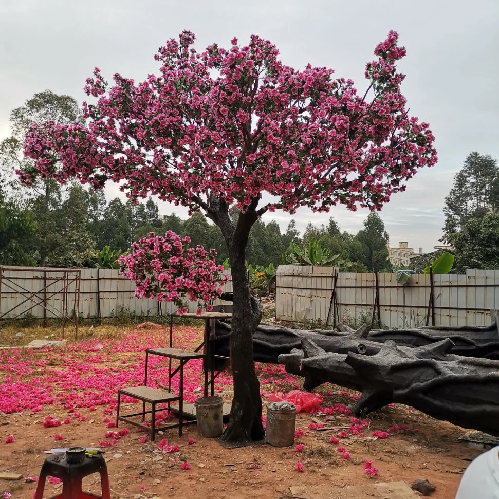 Nearly Natural Artificial Plant Plastic Leaves Artificial Cherry Blossom Trees for Decoration