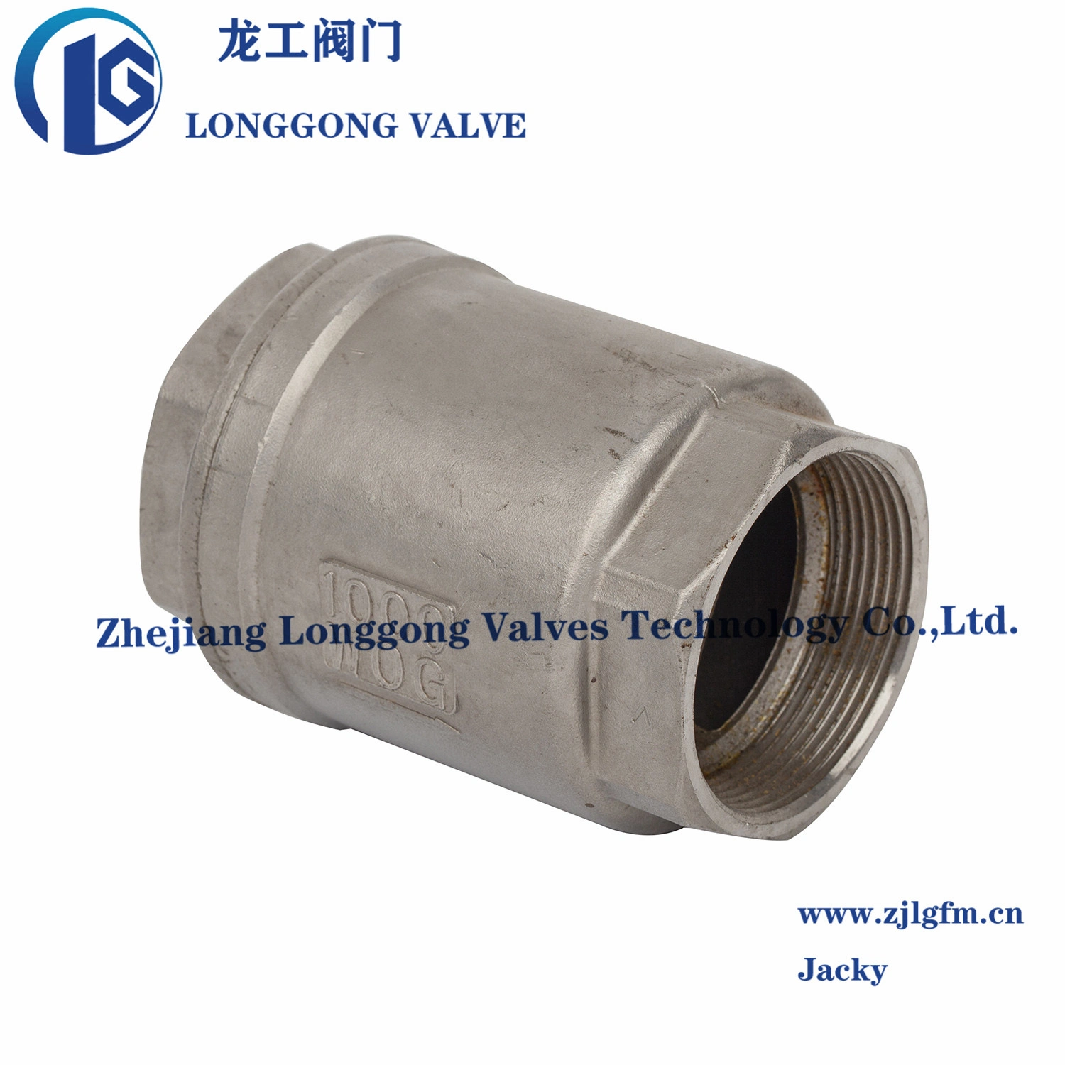 1000wog Vertical Lift Type Threaded Check Valve SS304/SS316/Ss201