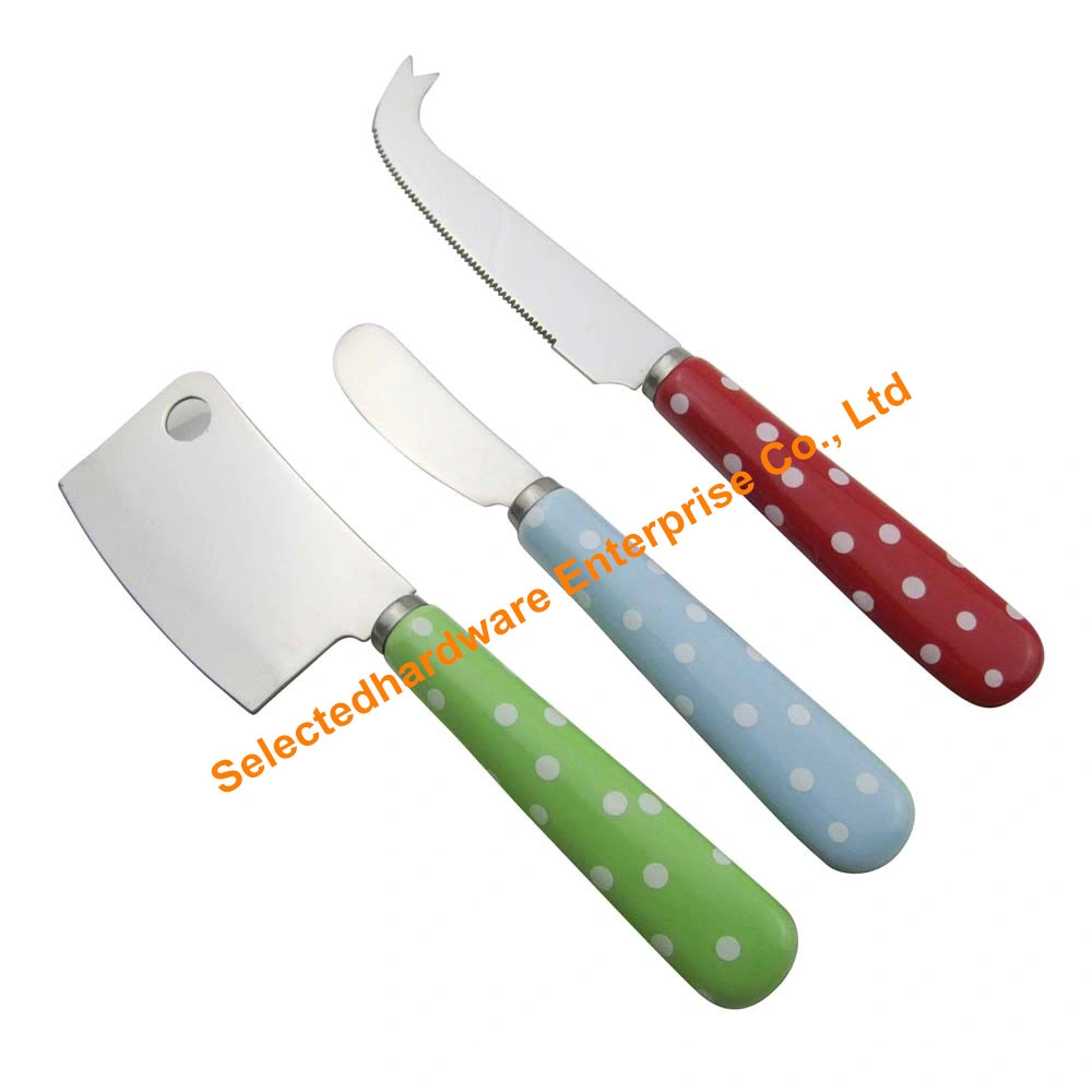 3PCS керамические ручки сыр сливочное масло ножа Cleaver Нож соломоразбрасывателя